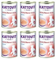 Mokra karma dla kotów - Kattovit Drink Niere/Renal kaczka 6x135ml puszka - miniaturka - grafika 1