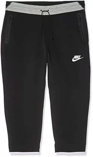 Spodnie damskie - Nike Damskie spodnie W Nsw Tch Flc Cb czarny/biały XS AR2946 - grafika 1