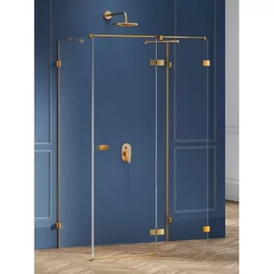 New Trendy EXK-3122 KABINA AVEXA GOLD KWADRATOWA PRZY$369CIENNA P 110x110x200 CZYSTE 6mm ACTIVE SHIELD - Kabiny prysznicowe - miniaturka - grafika 2