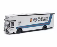 Samochody i pojazdy dla dzieci - Schuco Mercedes Benz O317 Racing Transport 1:18 450032400 - miniaturka - grafika 1