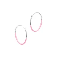 Biżuteria dla dzieci - Srebrne kolczyki 925 Różowe Koła bigel - miniaturka - grafika 1