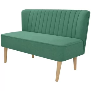 vidaXL Sofa 117x55,5x77 cm zielony materiał 244073 - Sofy i kanapy - miniaturka - grafika 1