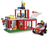 Klocki - Klocki Blocki, MyCity, Baza, komenda remiza strażacka, 164 Elementy - miniaturka - grafika 1