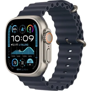 Pasek do Apple Watch (44/45/46/49mm) Granatowy (Tytan naturalny) | Bezpłatny transport - Akcesoria do smartwatchy - miniaturka - grafika 1