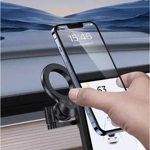 USAMS Składany uchwyt indukcyjny US-ZJ076 na deskę rozdz. czarny/black ZJ76ZJ01 - Ładowarki do telefonów - miniaturka - grafika 4