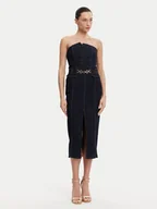 Sukienki - Fracomina Sukienka jeansowa FR25SD4010D46093 Granatowy Slim Fit - miniaturka - grafika 1