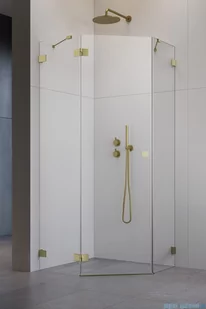 Radaway Essenza Pro Brushed Gold Ptj kabina pięciokątna 90x100 lewa szczotkowane złoto 10100000-99-01L/10100700-01-01 - Kabiny prysznicowe Radaway Essenza Pro Brushed Gold Ptj kabina pięciokątna 90x100 lewa szczotkowane złoto 10100000-99-01L/10100700-01-01 - Kabiny prysznicowe - miniaturka - grafika 1