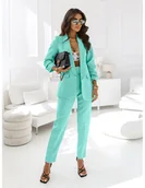 Garnitury - Modny garnitur marynarka i spodnie NAJAT - miętowy - miniaturka - grafika 1
