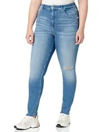 Spodnie damskie - Calvin Klein Damskie spodnie skinny z wysokim stanem, denim, M, 34 W/32 l, Dżinsowa średnia, 27W / 32L - miniaturka - grafika 1