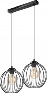 Lampy sufitowe - Lampa wisząca Lamkur Lamkur Zoya 45405 lampa wisząca zwis metalowa loft klatka 2x60W E27 czarna - miniaturka - grafika 1
