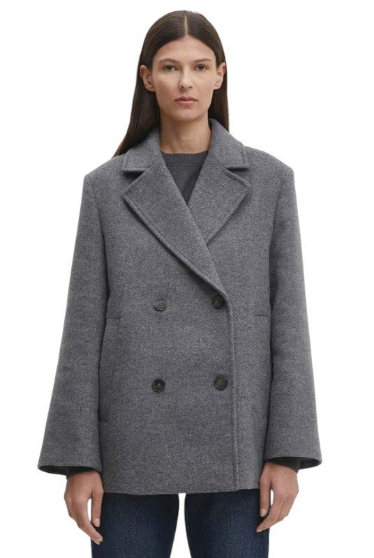 Płaszcz damski wełniany MARC O'POLO| rozmiar 42, szary