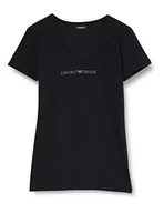 Koszulki i topy damskie - Emporio Armani Iconic Cotton T-Shirt damski, czarny, M - miniaturka - grafika 1
