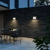 Lampy ogrodowe - Nordlux Kinkiet zewnętrzny Pontio 27 kątowy, piaskowy - miniaturka - grafika 1