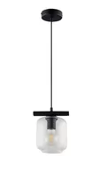 Lampy sufitowe - Sigma Loftowa LAMPA wisząca Gloss 32248 szklana OPRAWA żyrandol ZWIS czarny przezroczysty 32248 - miniaturka - grafika 1