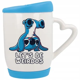 Kubek z Uchem z Sercem z Pokrywka Niebieska Let's Be Weirdos Zabawne Wzory - Kubki Kubek z Uchem z Sercem z Pokrywka Niebieska Let's Be Weirdos Zabawne Wzory - Kubki - miniaturka - grafika 1
