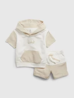 Bluzy i sweterki niemowlęce - GAP 2-częściowy zestaw w kolorze beżowo-białym - grafika 1