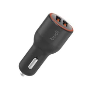 Ładowarki do telefonów - Budi - Ładowarka samochodowa 2x USB, 36W, QC3.0 (Czarny) - miniaturka - grafika 1