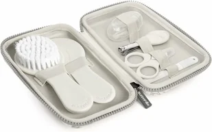 Zestaw do manicure dla niemowląt Suavinex Tigers Baby Care Essentials Grey Torebka Kosmetyczna + Szczotka + Grzebień + Szczoteczka-nakładka do zębów + Nożyczki + Pilnik do paznokci + Cążki do paznokci - Nożyczki dla dzieci - miniaturka - grafika 1