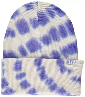 Czapki damskie - NEFF Męska czapka typu beanie z mankietami, Fioletowy Tie Dye, rozmiar uniwersalny - grafika 1