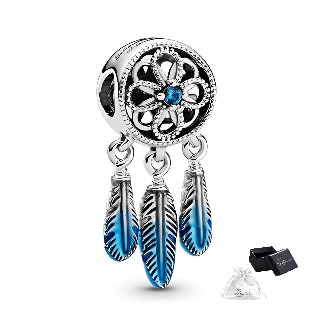 Charms srebro rodowane pr. 925 Łapacz snów