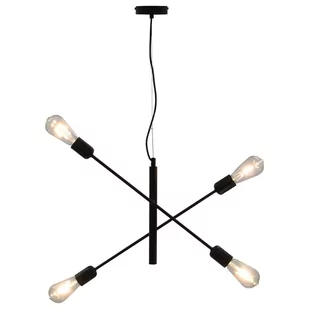 vidaXL Lampa sufitowa, czarna, E27 - Lampy sufitowe - miniaturka - grafika 1