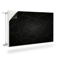 Dekoracje domu - Osłona MAGNETYCZNA Na Kaloryfer Czarne Trójkąty Abstrakcja 120cm x 60cm - miniaturka - grafika 1