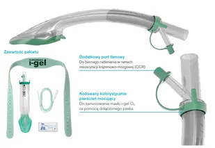 Pakiet Resuscytacyjny i-gel O2 Pakiet  maska i akcesoria  i-gel - do stosowania w anestezjologii i resuscytacji. - Sprzęt ratunkowy - miniaturka - grafika 2