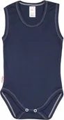 Body dla niemowląt - BODY ramiączko RAMKA bez rękawa GRANAT r 56 KLEKLE - miniaturka - grafika 1