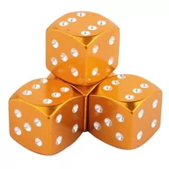 Koła rowerowe - Nakrętki Na Wentyle Zaworki Kostki Aluminiowe Pomarańczowe - miniaturka - grafika 1