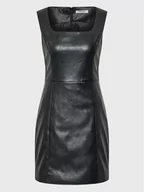 Sukienki - Glamorous Sukienka z imitacji skóry TM0685 Czarny Regular Fit - miniaturka - grafika 1
