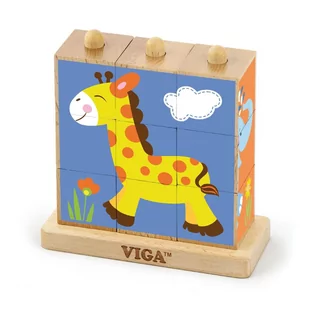 Viga VIGA 50834 KOSTKI LOGICZNE -ZOO 0958 - Klocki - miniaturka - grafika 4