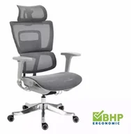 Fotele i krzesła biurowe - Krzesło biurowe ergonomiczne obrotowe Winner Lux szare siatka - miniaturka - grafika 1