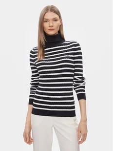 Tommy Hilfiger Golf WW0WW40678 Niebieski Slim Fit - Swetry damskie - miniaturka - grafika 1