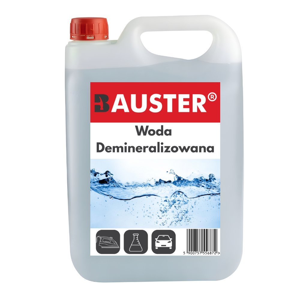 WODA DESTYLOWANA 5L DEMINERALIZOWANA 4 SZT