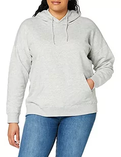 ONLY Damska bluza z kapturem, jednokolorowa, jasnoszary melanżowy, XS - Bluzy damskie - miniaturka - grafika 1
