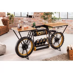 Konsola motorcycle 185cm drewno mango czarny 42108 - Konsole i sekretarzyki - miniaturka - grafika 1