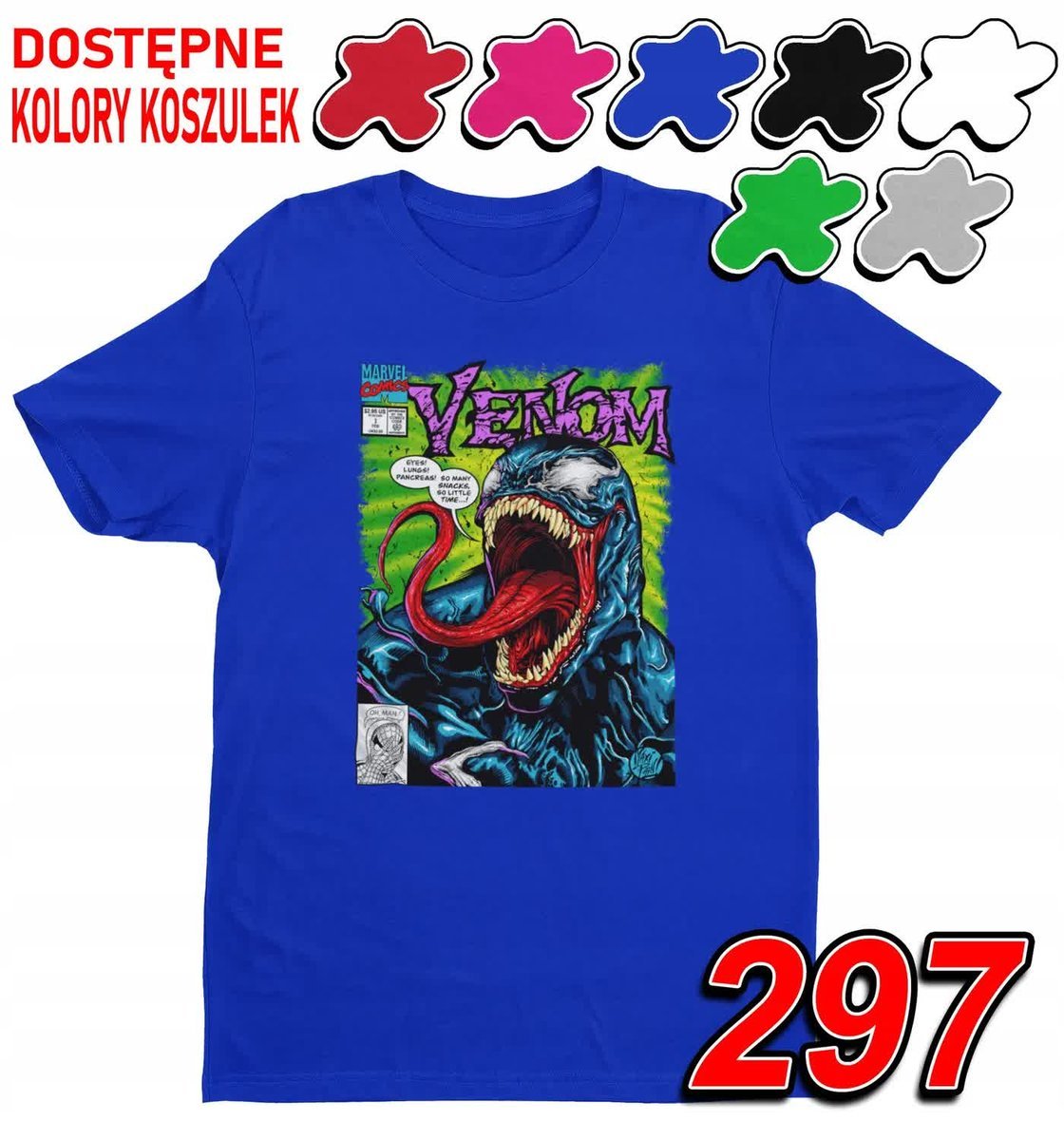 Dziecięca Koszulka T-Shirt Z Nadrukiem Avengers Venom Marvel -M 134-140