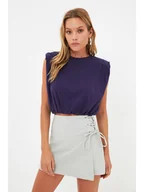 Spodenki damskie - trendyol Spódnico-spodenki w kolorze jasnoszarym - miniaturka - grafika 1