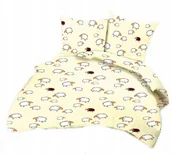 Pościel - pościel bawełna lux 200x200 + 2 poszewka B 200-3 baranki ecru - miniaturka - grafika 1