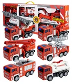 Samochody i pojazdy dla dzieci - Zestaw Samochody Xxl Straż Dzwig Ciężarówka Żuraw - miniaturka - grafika 1