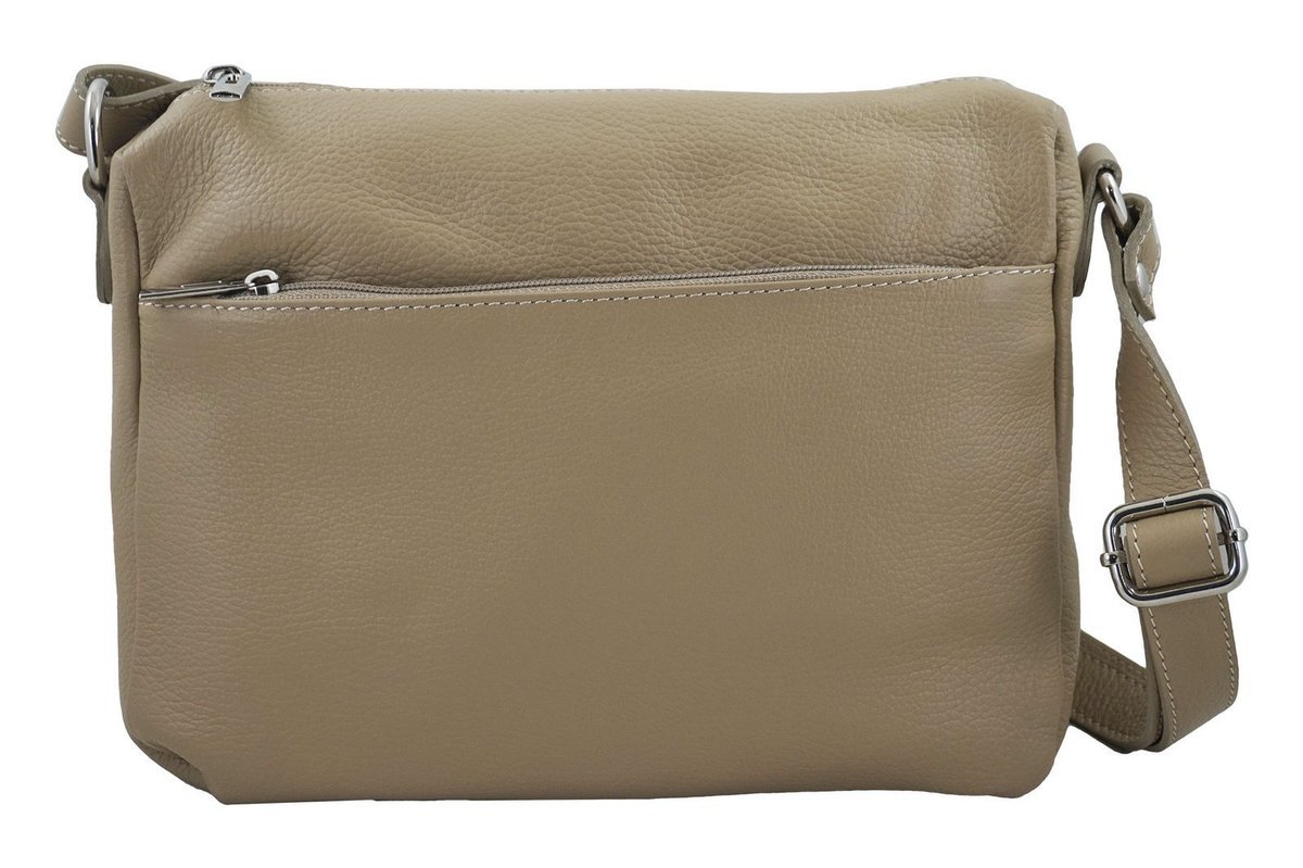 Torebka ze skóry naturalnej - listonoszka Beżowa