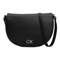 Torebki damskie - CALVIN KLEIN TOREBKA DAMSKA CK DAILY SADDLE BAG PEBBLE CZARNA - miniaturka - grafika 1