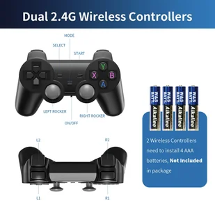 AMPOWN GD20 Game Stick with 2 Wireless Game Console, Emuelec 4.3, 128GB TF Card 50000  Games, 4K HDMI Output - Konsole i gry retro - miniaturka - grafika 6