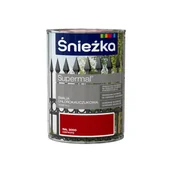 Farby zewnętrzne - Śnieżka Chlorokauczuk Czerwony RAL3000 0,9L farba - miniaturka - grafika 1