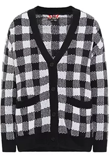 myMo ROCKS Damska kurtka z dzianiny 23719425, czarny biały, XL-XXL - Kurtki damskie - miniaturka - grafika 1