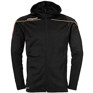 Uhlsport Stream 22 Track Hood kurtka dziecięca, czarna/fluo pomarańczowa, 116 - Kurtki i płaszcze dla chłopców - miniaturka - grafika 1