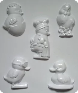 Forma do odlewów gipsu, kurczaczki, 5 elementów - Akcesoria rzeźbiarskie - miniaturka - grafika 1