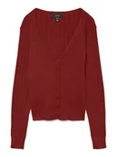 Swetry damskie - ONLY Kardigan w kolorze bordowym - miniaturka - grafika 1