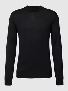 Sweter z dzianiny z okrągłym dekoltem model ‘Davide’ - Swetry męskie - miniaturka - grafika 1