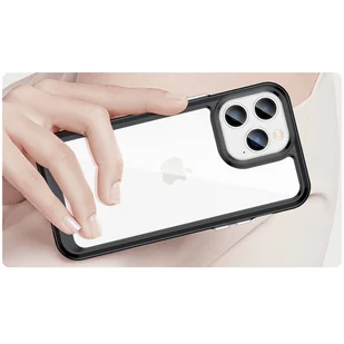 Outer Space Case etui iPhone 14 Pro Max sztywny pokrowiec z żelową ramką czarny - Etui i futerały do telefonów - miniaturka - grafika 4